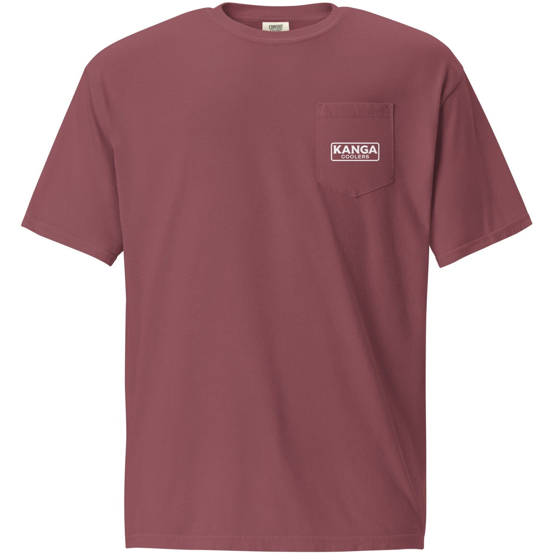Kanga Tagline Box Unisex garment-dyed pocket t-shirt