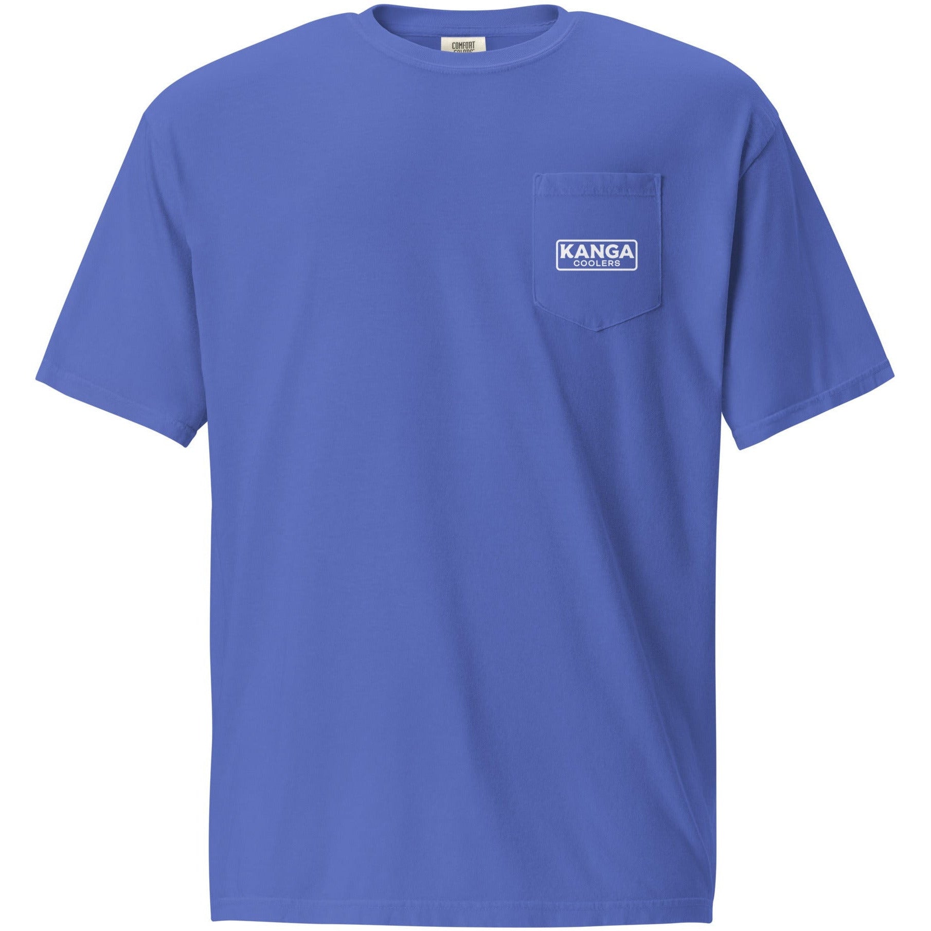 Kanga Tagline Box Unisex garment-dyed pocket t-shirt