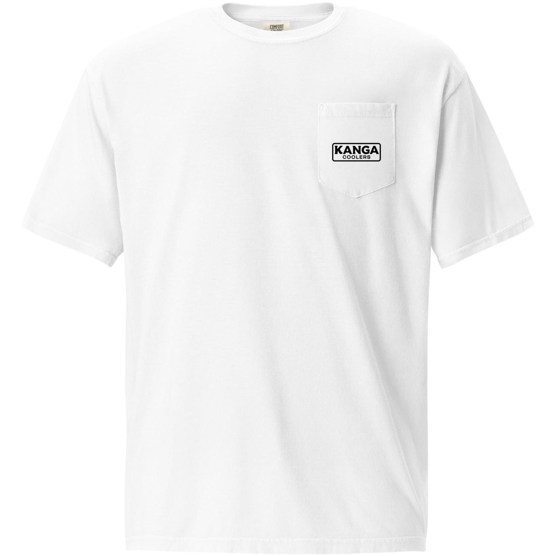 Kanga Tagline Box Unisex garment-dyed pocket t-shirt