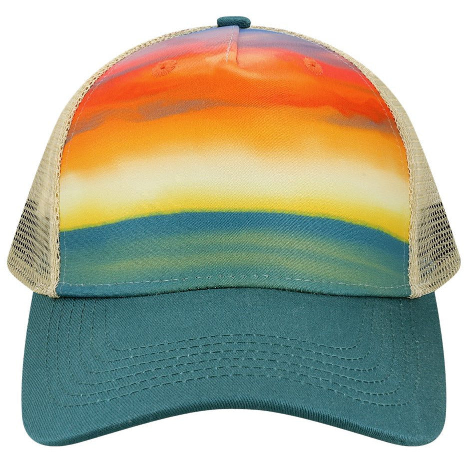 Watercolor Sunset/ Teal