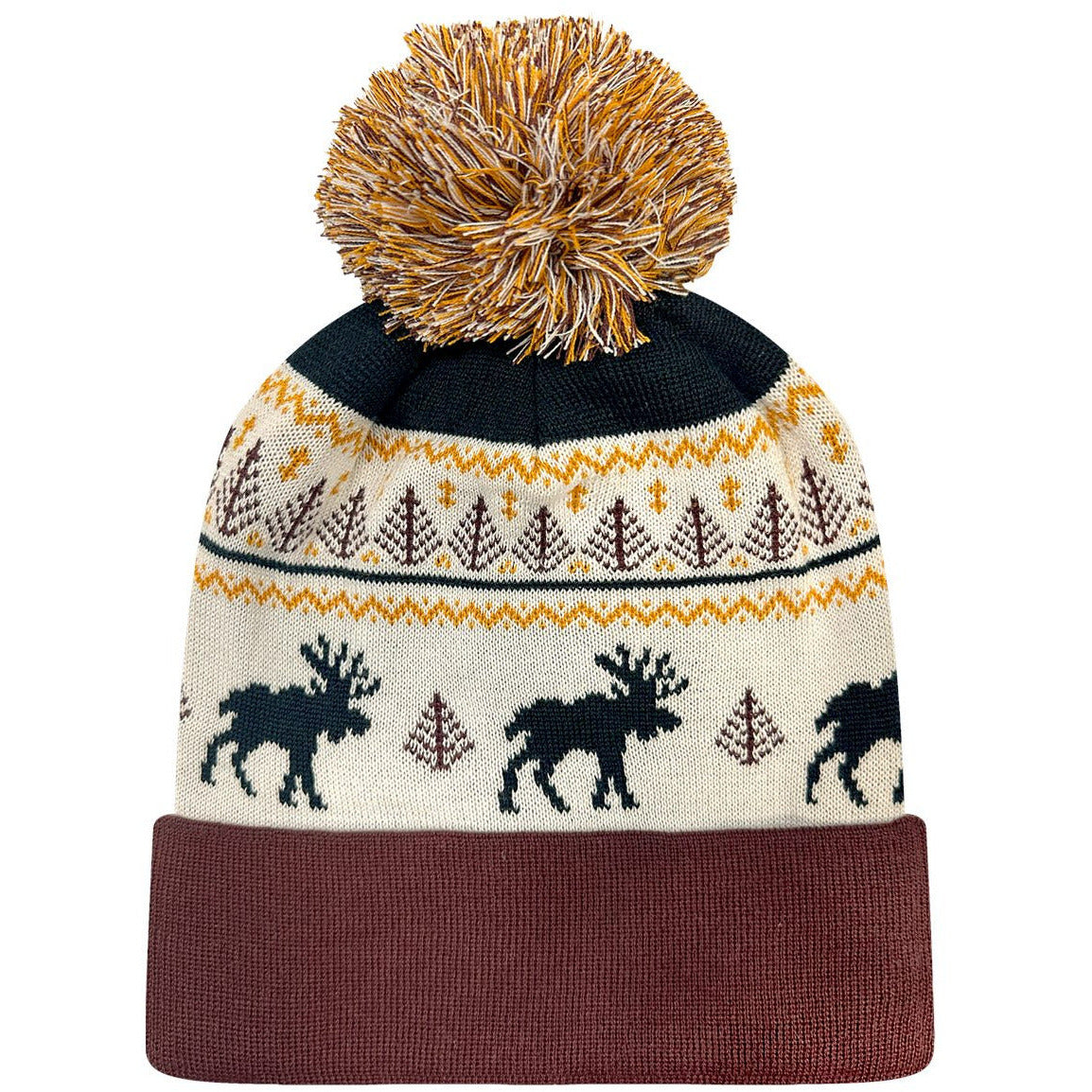 Fairisle Moose/ Brown