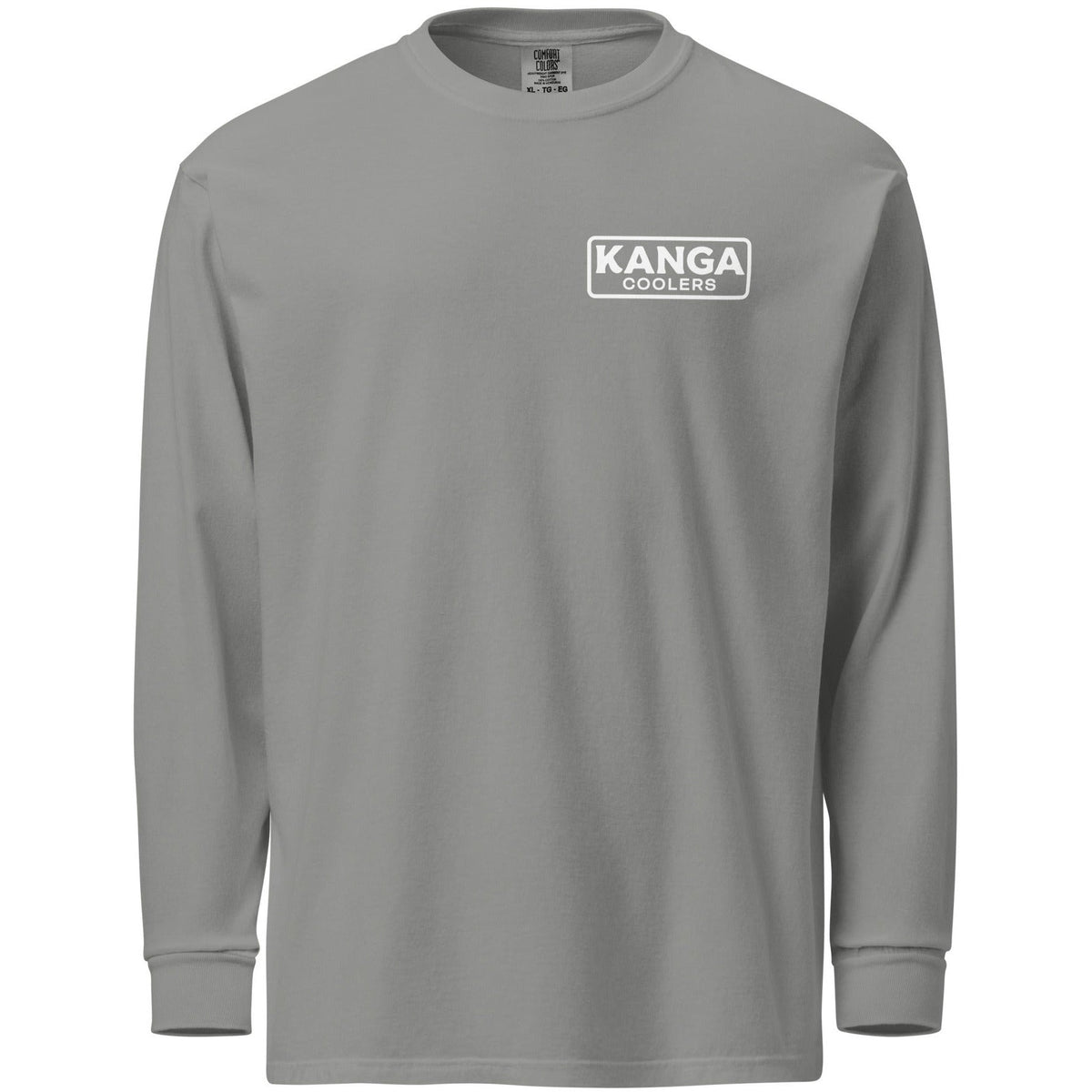 Kanga Tagline Box Garment-dyed heavyweight long-sleeve shirt
