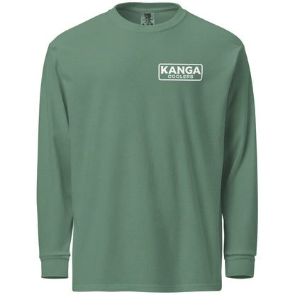 Kanga Tagline Box Garment-dyed heavyweight long-sleeve shirt