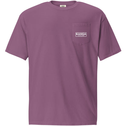 Kanga Tagline Box Unisex garment-dyed pocket t-shirt