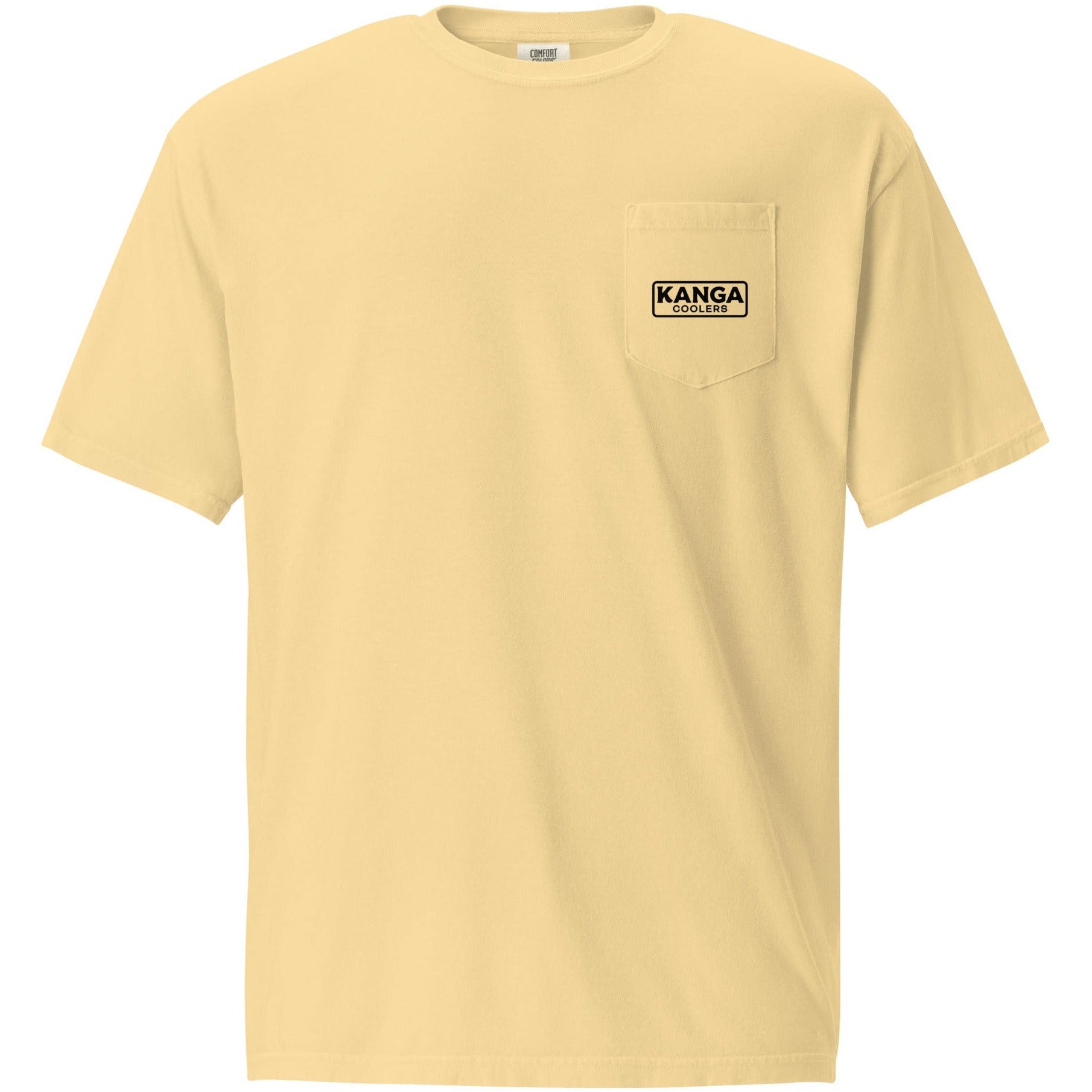 Kanga Tagline Box Unisex garment-dyed pocket t-shirt