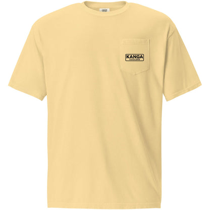 Kanga Tagline Box Unisex garment-dyed pocket t-shirt
