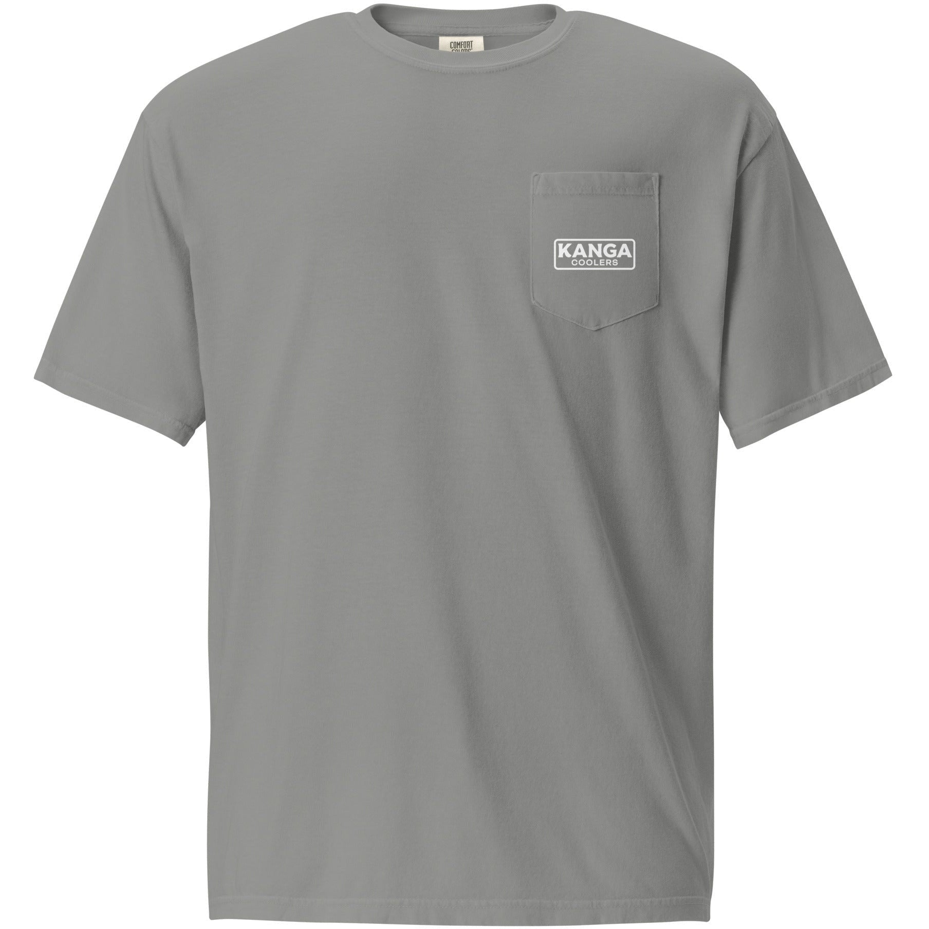Kanga Tagline Box Unisex garment-dyed pocket t-shirt