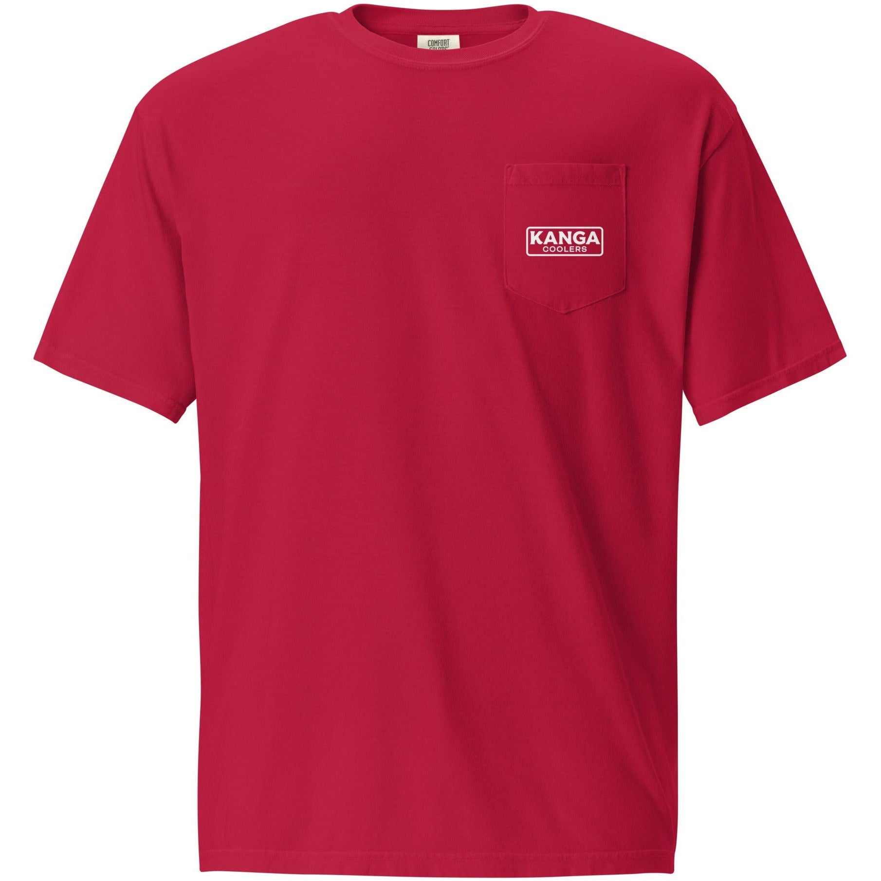 Kanga Tagline Box Unisex garment-dyed pocket t-shirt