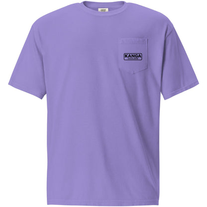 Kanga Tagline Box Unisex garment-dyed pocket t-shirt